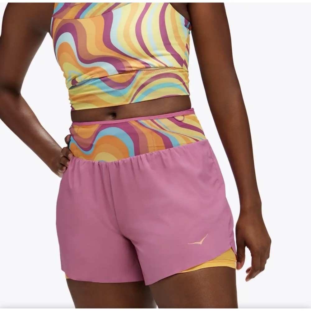 HOKA Women's Skyglide Trail Shorts Women's Small Beet Root Running